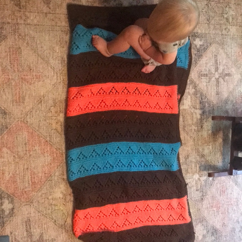 Handmade crochet blanket (for baby or other use!)